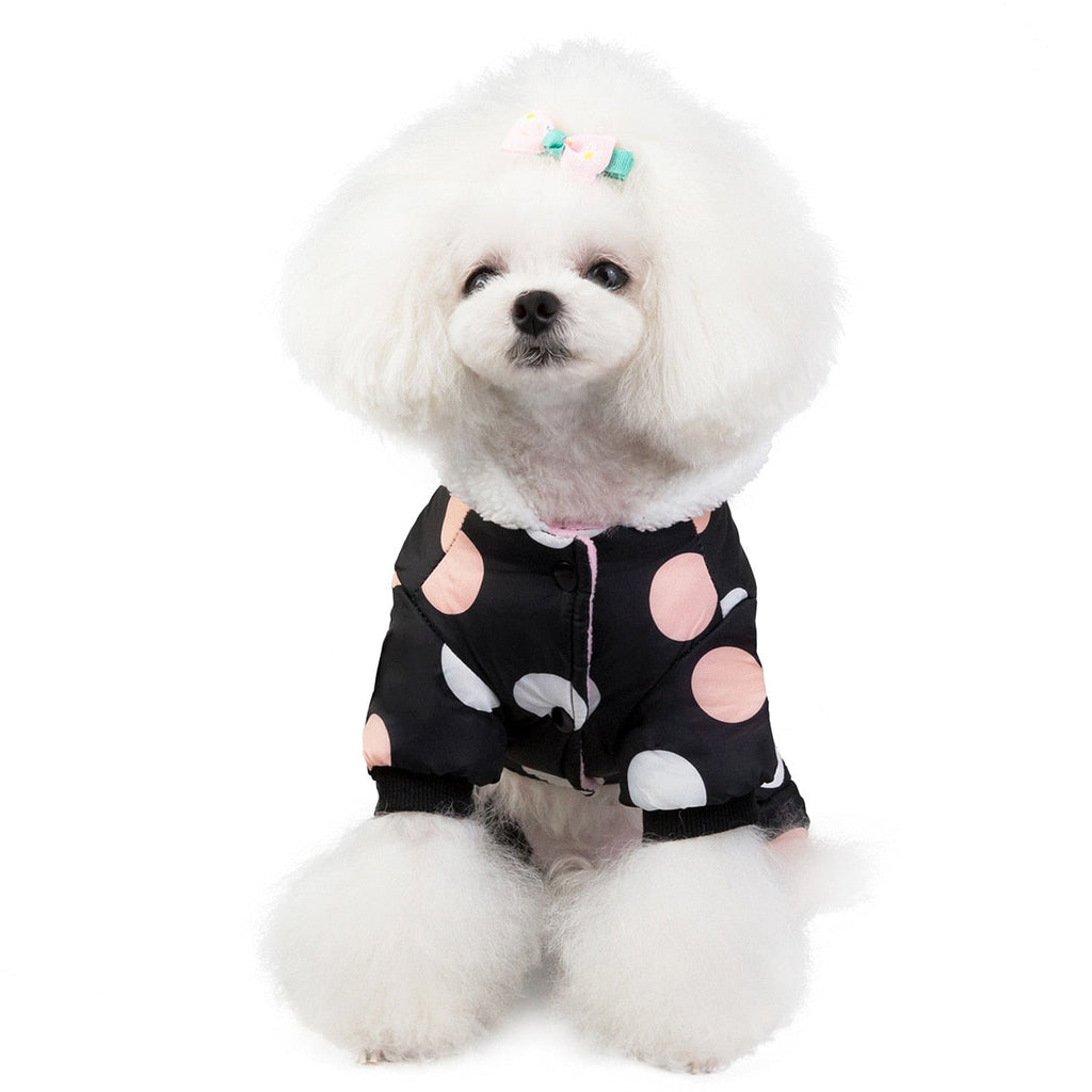 Big Polka Dot Snowsuit Jumpsuit by Furr Baby Gifts