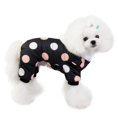 Big Polka Dot Snowsuit Jumpsuit by Furr Baby Gifts