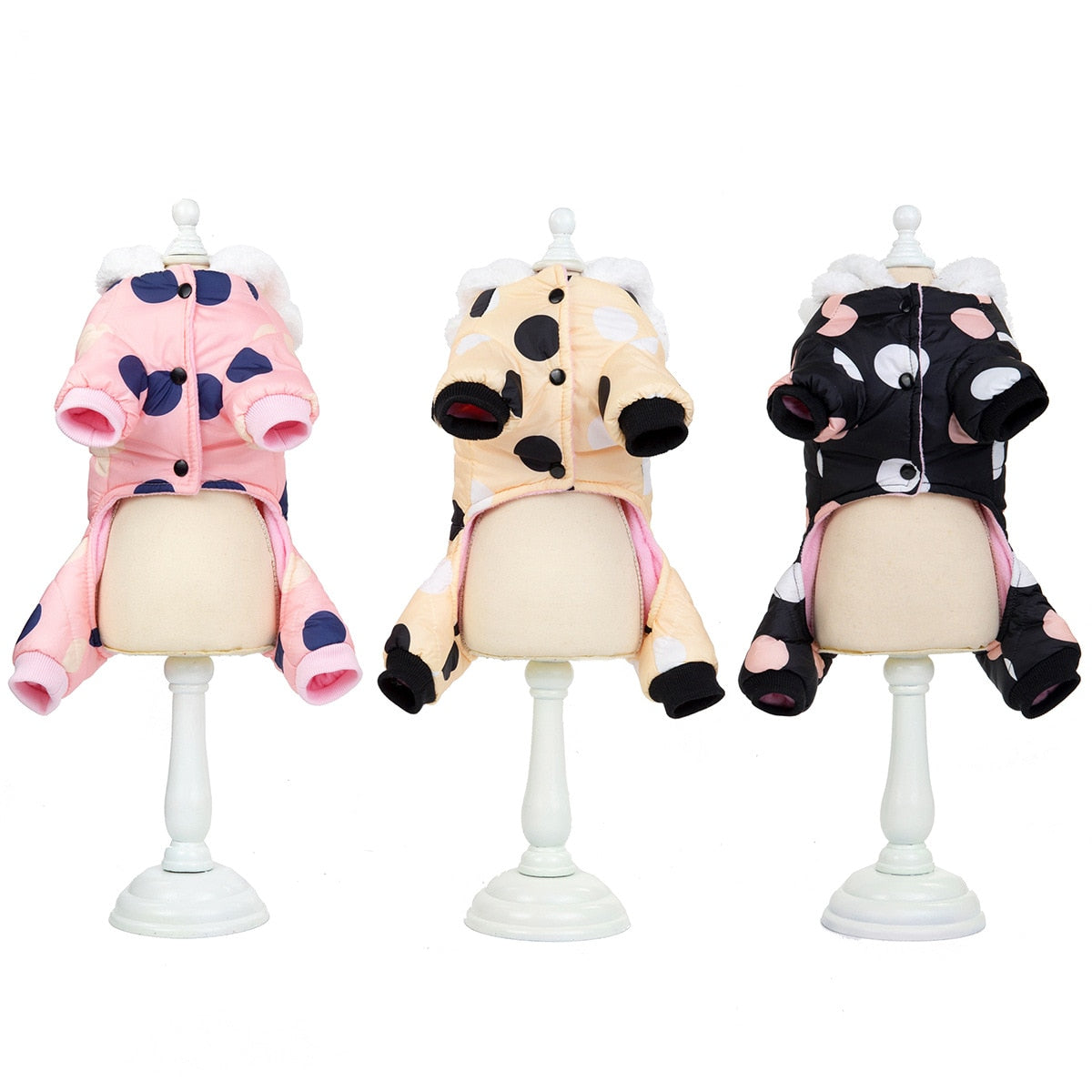 Big Polka Dot Snowsuit Jumpsuit by Furr Baby Gifts