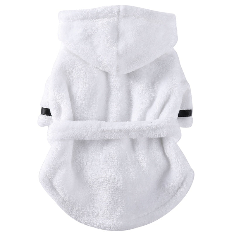 Luxury Soft Pet Dog Puppy Hooded Bathrobe by Furr Baby Gifts