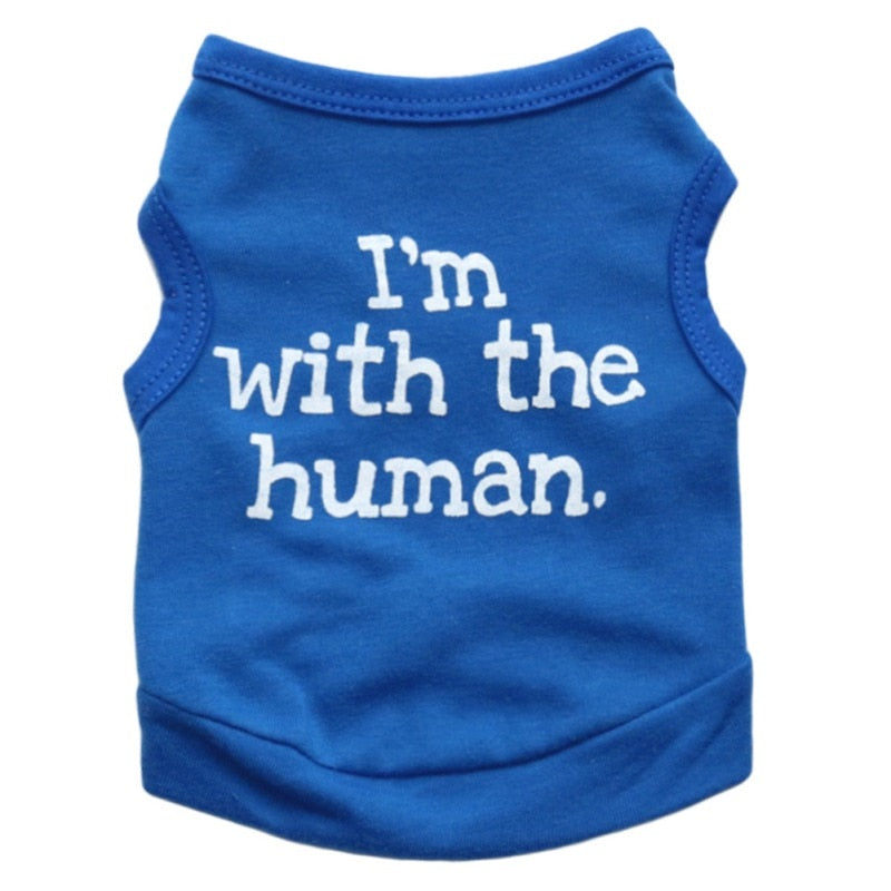 I'm with The Human Dog Cat Puppy Pet Shirts by Furr Baby Gifts