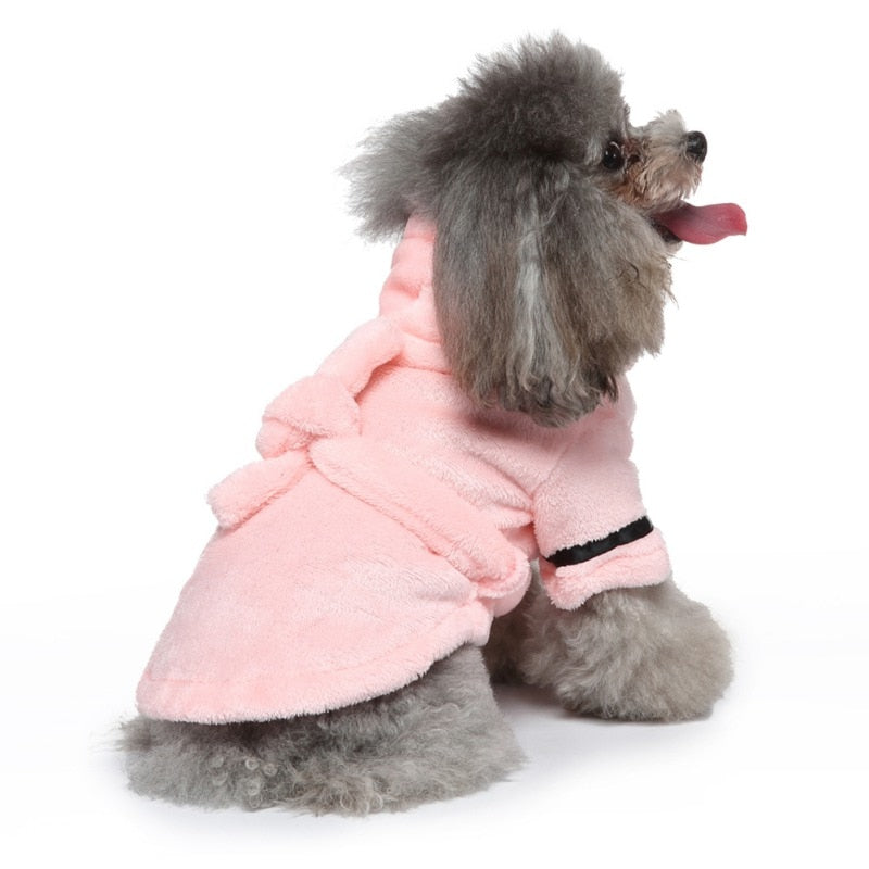 Luxury Soft Pet Dog Puppy Hooded Bathrobe by Furr Baby Gifts