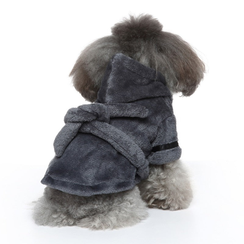 Luxury Soft Pet Dog Puppy Hooded Bathrobe by Furr Baby Gifts