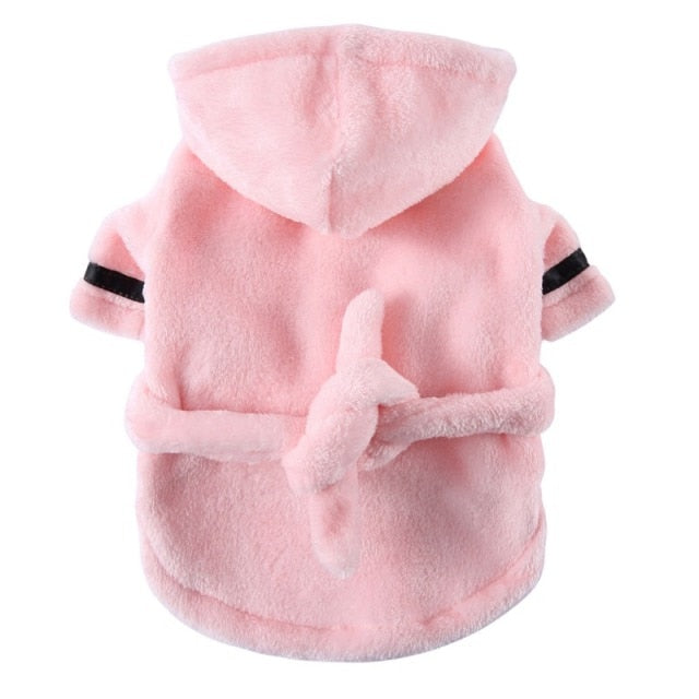 Luxury Soft Pet Dog Puppy Hooded Bathrobe by Furr Baby Gifts