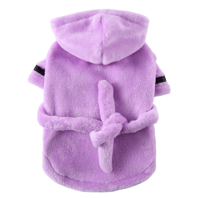 Luxury Soft Pet Dog Puppy Hooded Bathrobe by Furr Baby Gifts