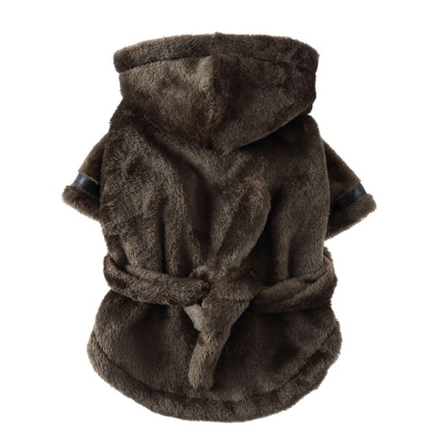 Luxury Soft Pet Dog Puppy Hooded Bathrobe by Furr Baby Gifts