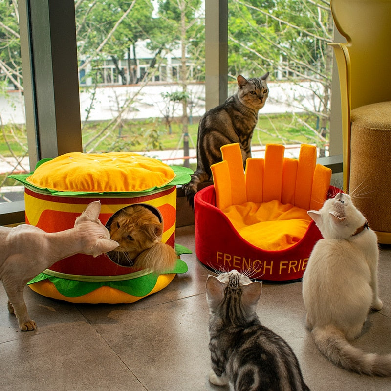 Hamburger French Fries Pet Bed by Furr Baby Gifts