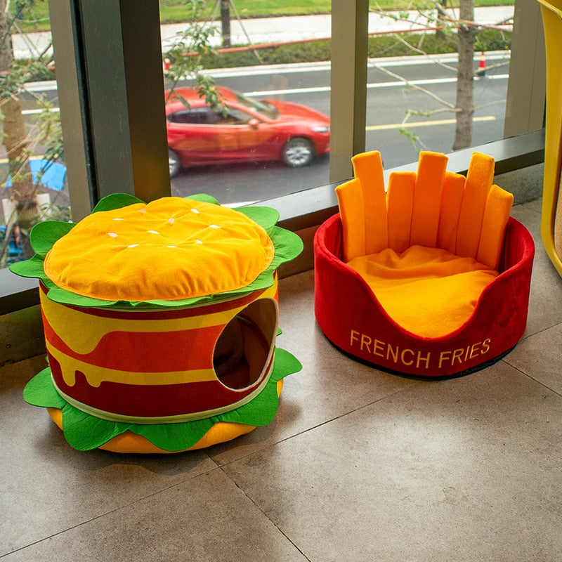 Hamburger French Fries Pet Bed by Furr Baby Gifts