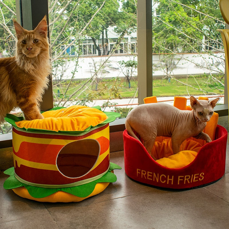 Hamburger French Fries Pet Bed by Furr Baby Gifts