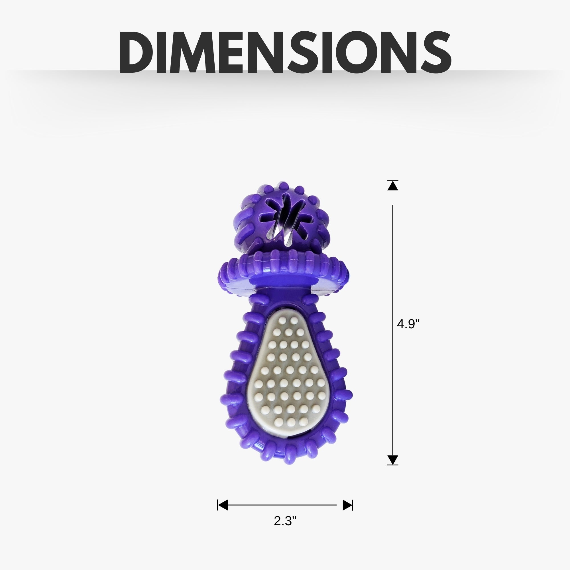 Purple Rubber Dental Pacifier Dog Toy – Ridges, Treat Hole & Durable Design by American Pet Supplies