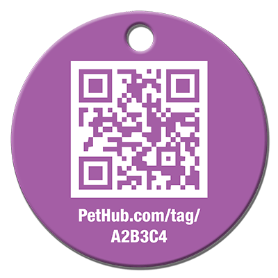 PetHub QR Pet ID Tag – Classic Aluminum by PetHub