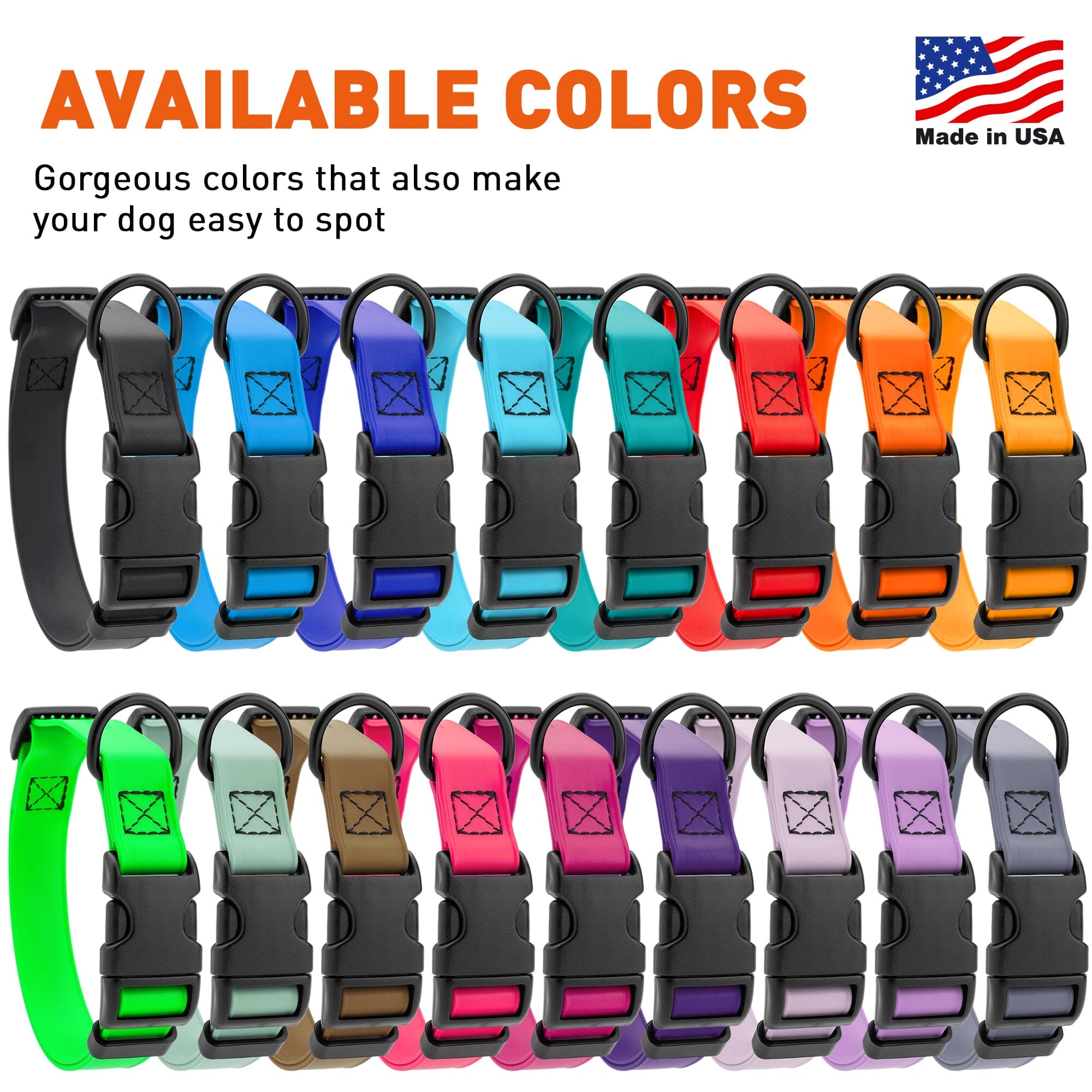 Dogline Biothane Waterproof Dog Collar with Quick Release Buckle by Dogline