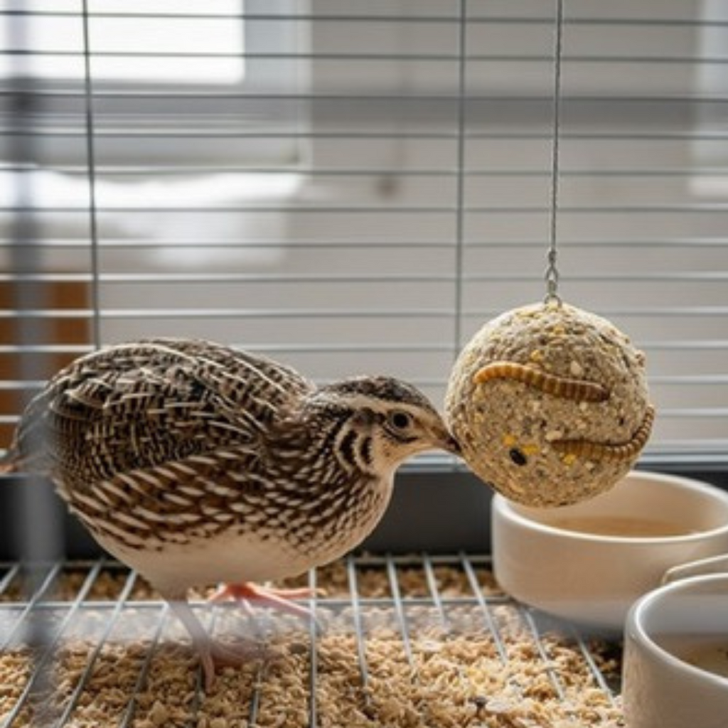 Quail & Gamebird Knödel — Enrichment Feed Ball with Mealworms 2 pack