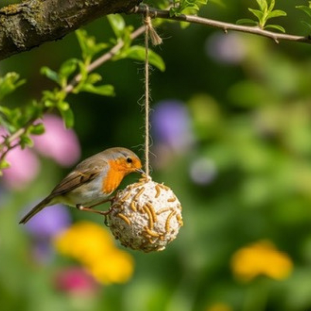 Quail & Gamebird Knödel — Enrichment Feed Ball with Mealworms 2 pack