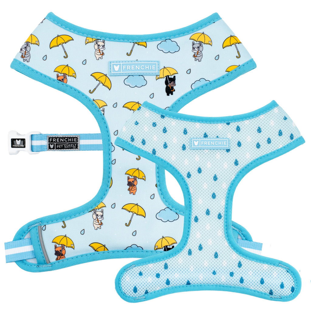 Frenchie Duo Reversible Harness - It's Raining Frenchies by Frenchie Bulldog