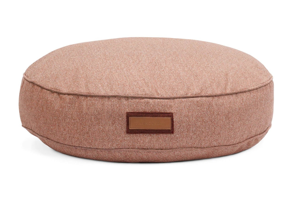 Round Pet Bed in Pittie Pink by Furr Baby Gifts