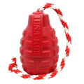 USA-K9 Grenade Rubber Dog Chew Toy | K9 Handler Reward Toy | Blue | USA Made by SodaPup/True Dogs, LLC