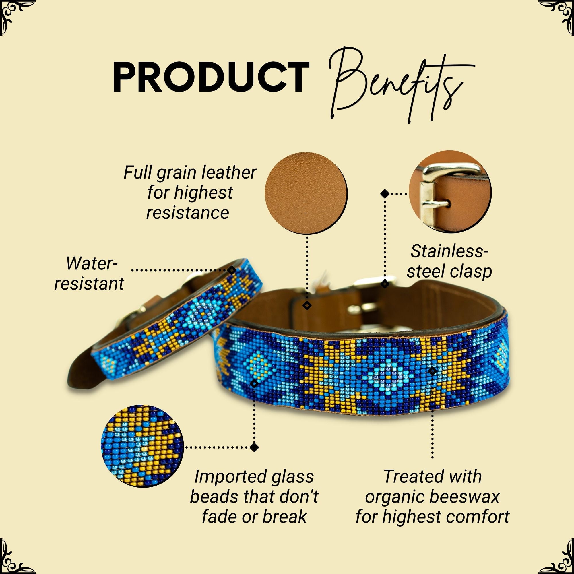 Maldives Sambboho dog collar (Glam Collection) by Sambboho