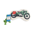 Country Living Retro Army Motorcycle with Squeaker & Crinkle Paper Plush Dog Toy by American Pet Supplies