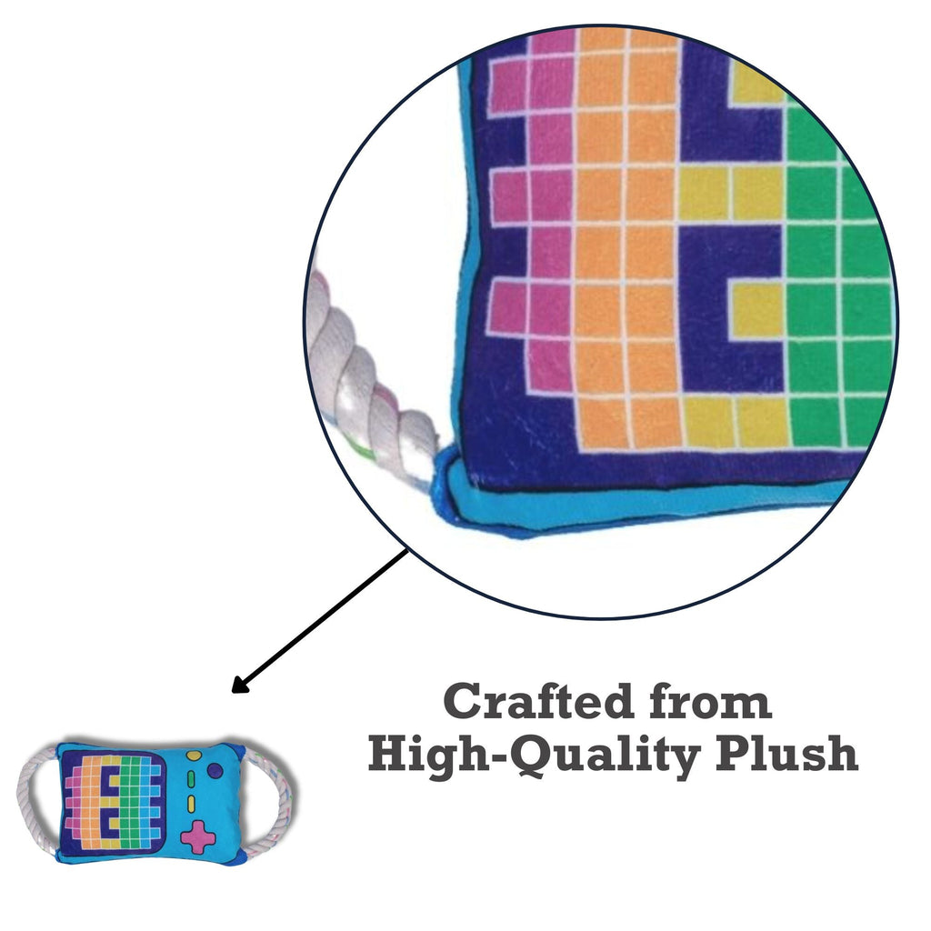 Retro Gamer Plush Dog Toy – with Squeaker & Crinkle Paper for Fun Play by American Pet Supplies