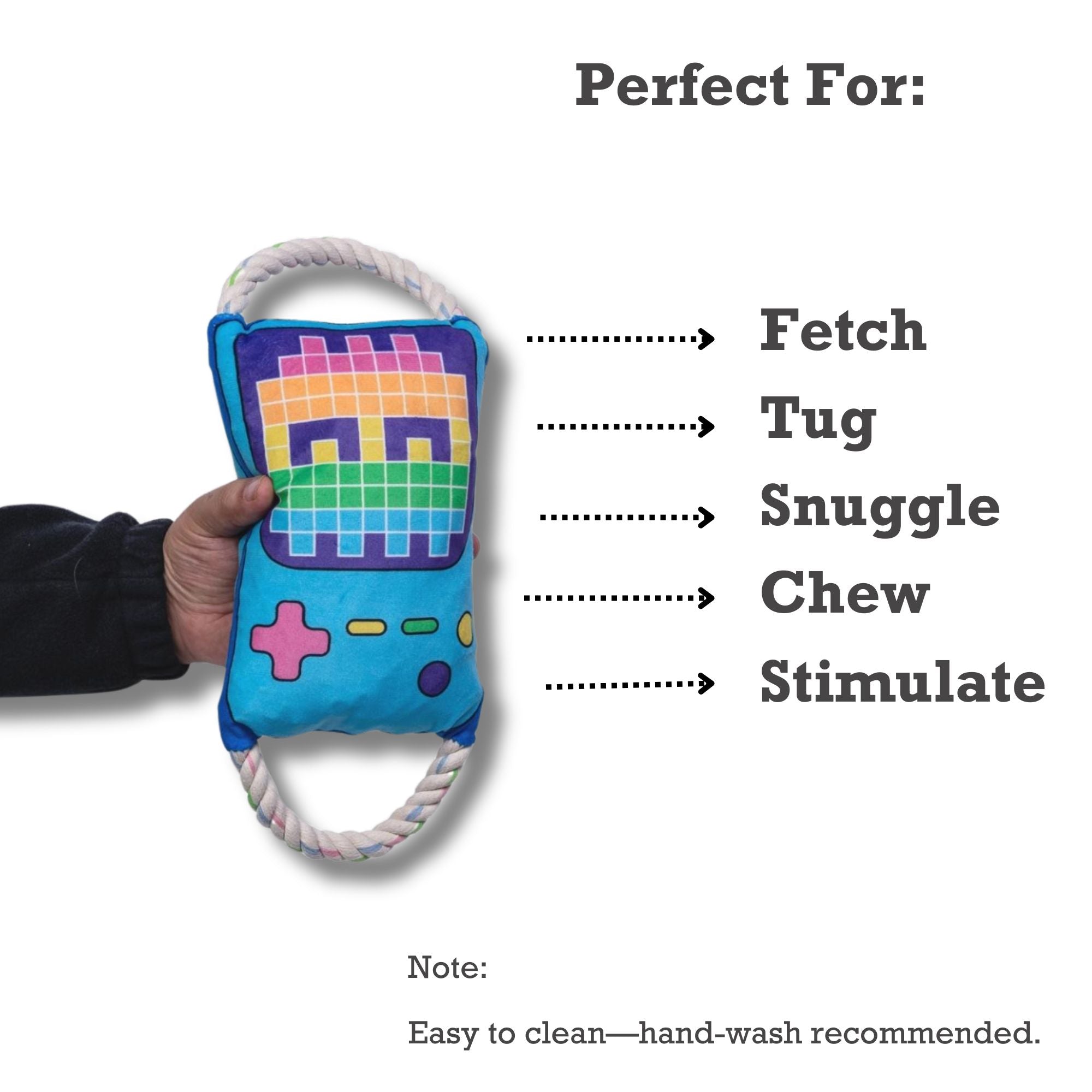 Retro Gamer Plush Dog Toy – with Squeaker & Crinkle Paper for Fun Play by American Pet Supplies