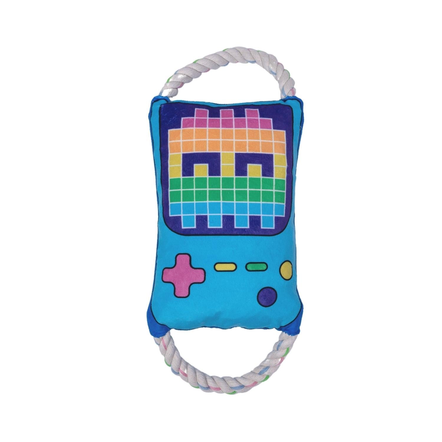Retro Gamer Plush Dog Toy – with Squeaker & Crinkle Paper for Fun Play by American Pet Supplies