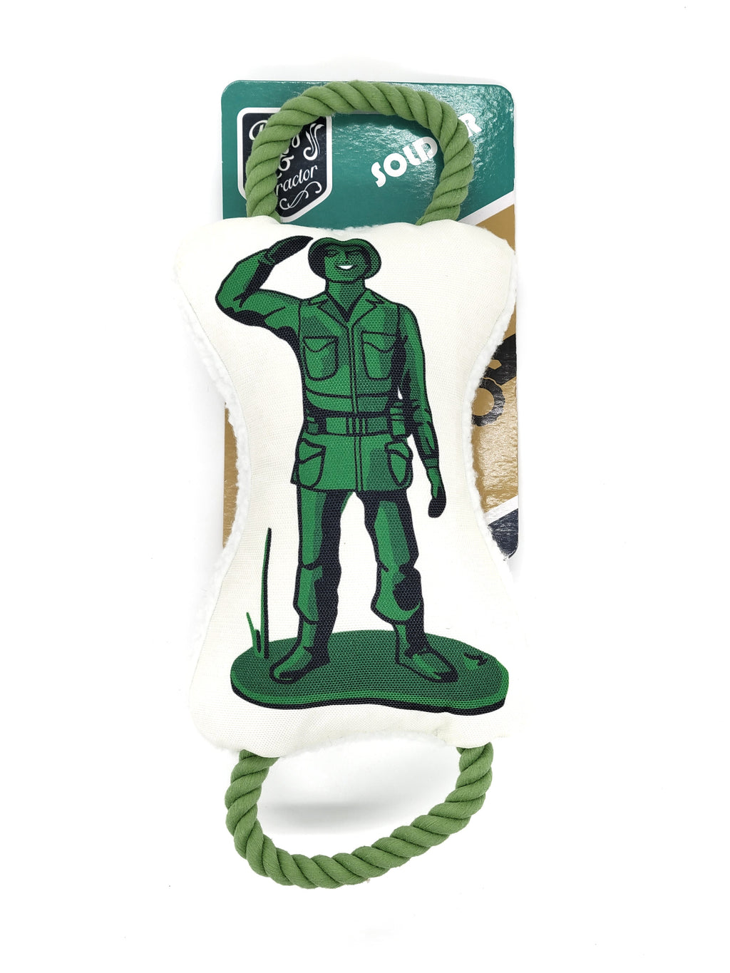 Retro Soldier with Squeaker & Crinkle Paper Plush Dog Toy by American Pet Supplies