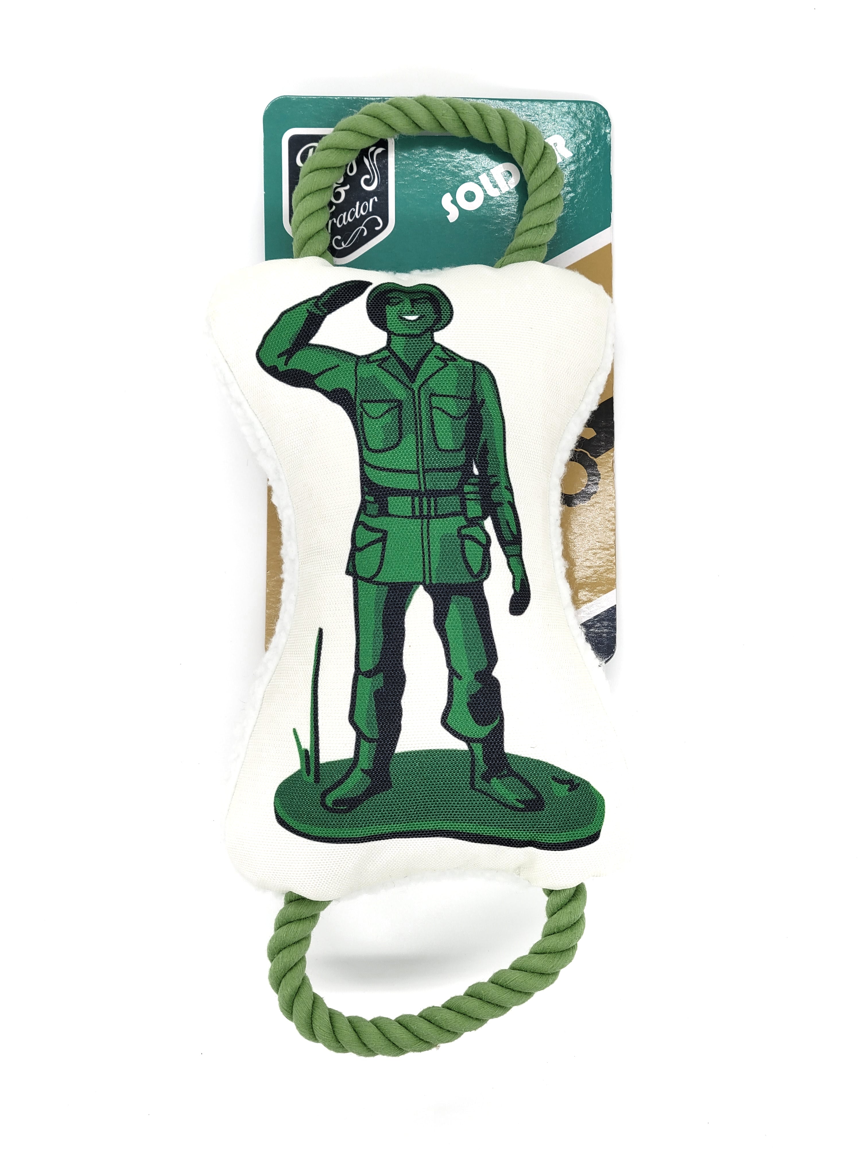 Retro Soldier with Squeaker & Crinkle Paper Plush Dog Toy by American Pet Supplies