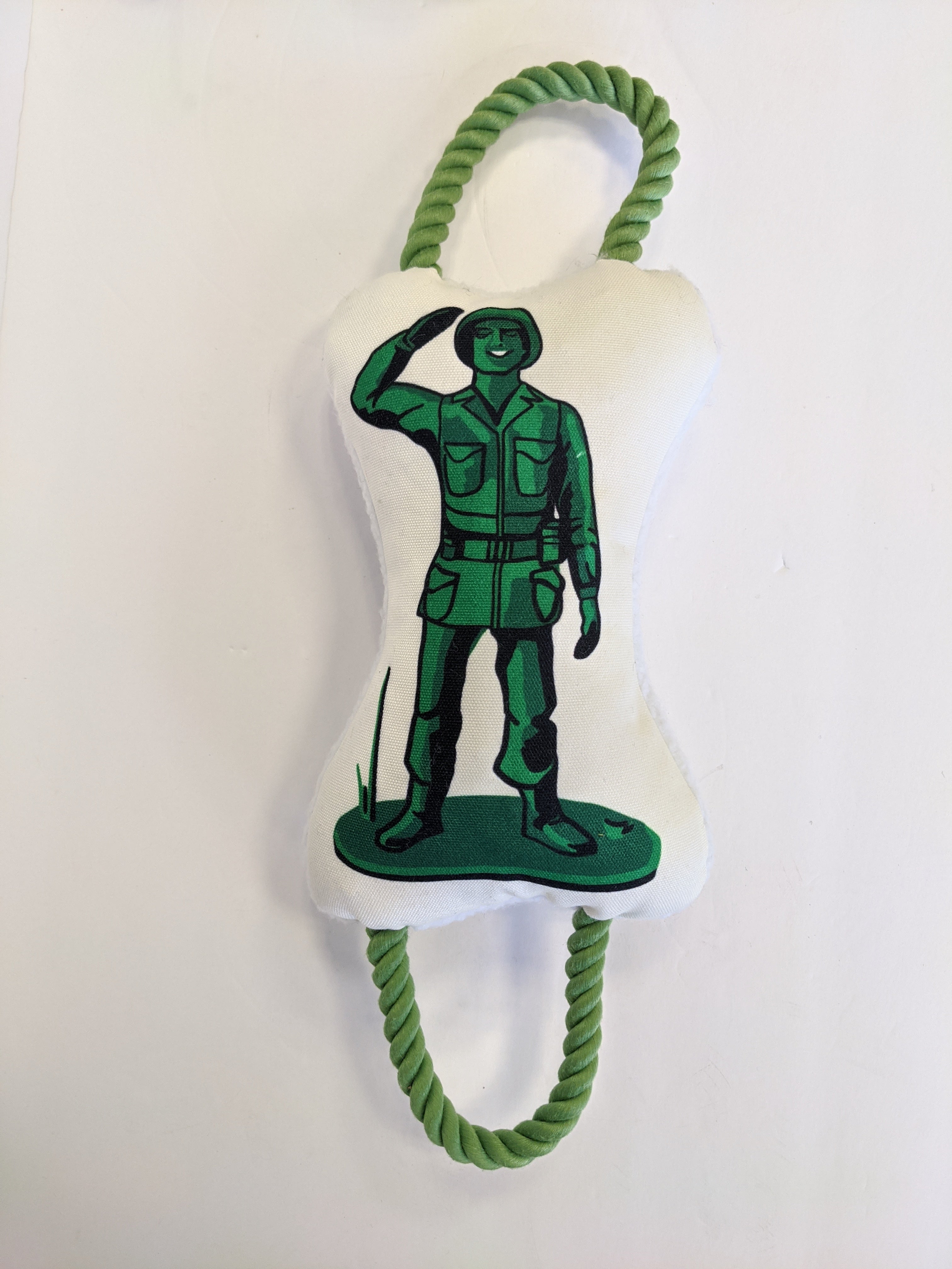 Retro Soldier with Squeaker & Crinkle Paper Plush Dog Toy by American Pet Supplies