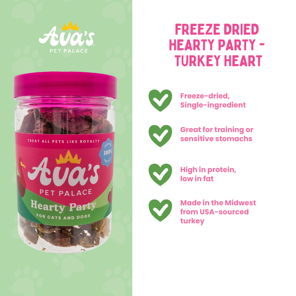 Freeze Dried Hearty Party - Turkey Heart by Ava's Pet Palace