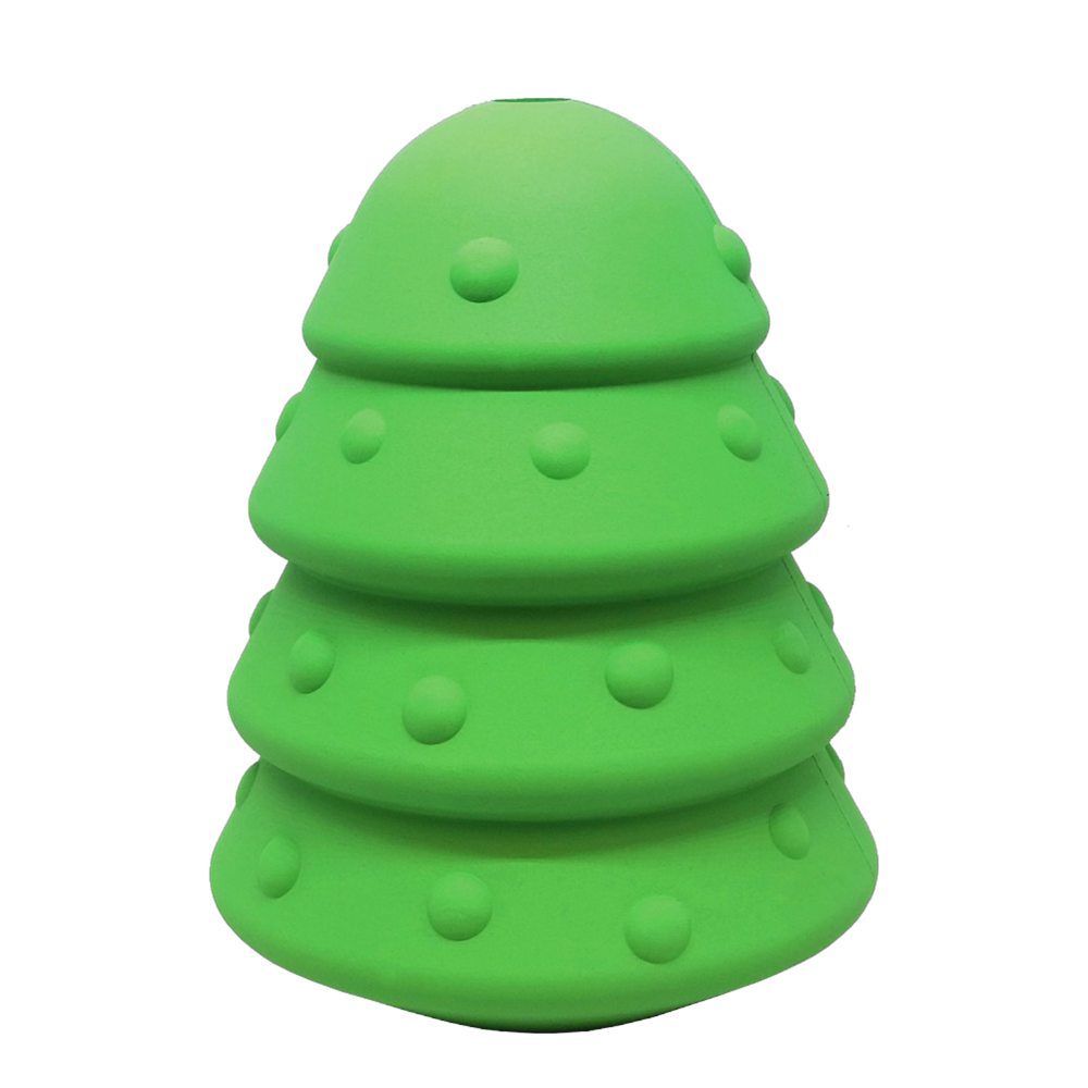 Christmas Tree Dog Toy - Durable Rubber Chew Toy for Large Dogs | USA Made by SodaPup/True Dogs, LLC