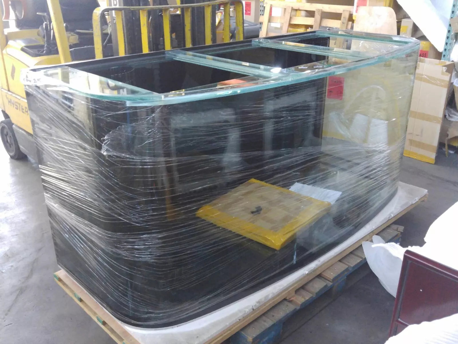 Premium Cherry 380 Gallon Seamless Glass Bowfront Reef-Ready Aquarium Set by AQUA VIM