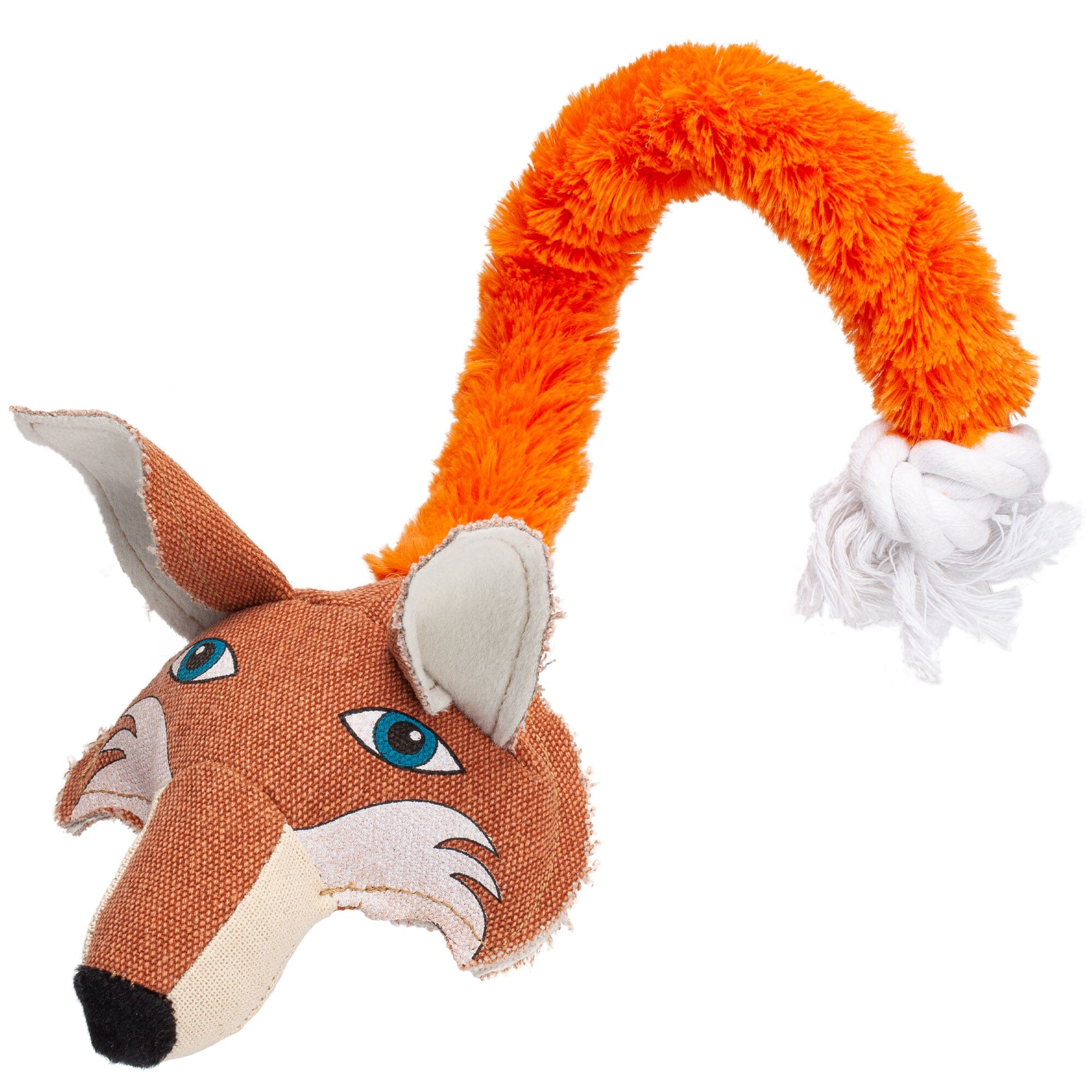 22" Safari Fox Animal Toy with Embedded Ball & Rope by Dogline