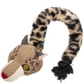 22" Safari Leopard Animal Toy with Embedded Ball & Rope by Dogline