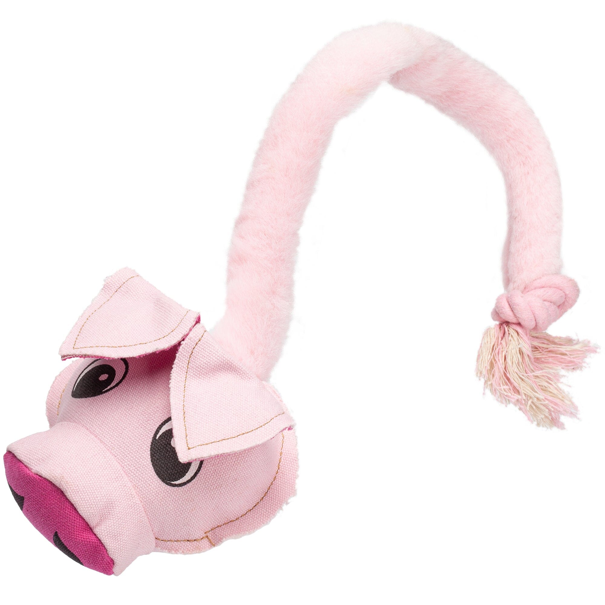 22" Safari Pig Animal Toy with Embedded Ball & Rope by Dogline