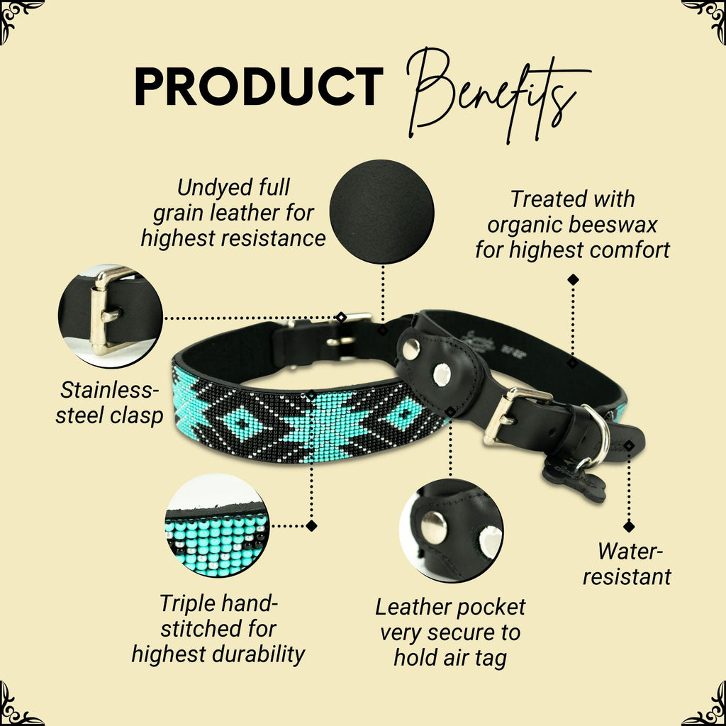 Saint Barth Sambboho dog collar (with AirTag holder) by Sambboho