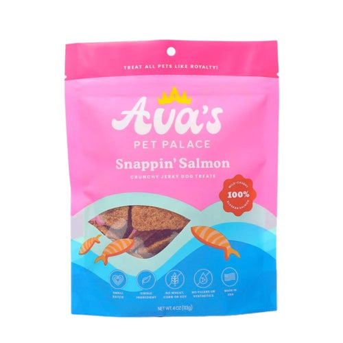 Ava's Pet Palace Crunchy Jerky Dog Treats - Snappin' Salmon Treats (4 oz) by American Pet Supplies