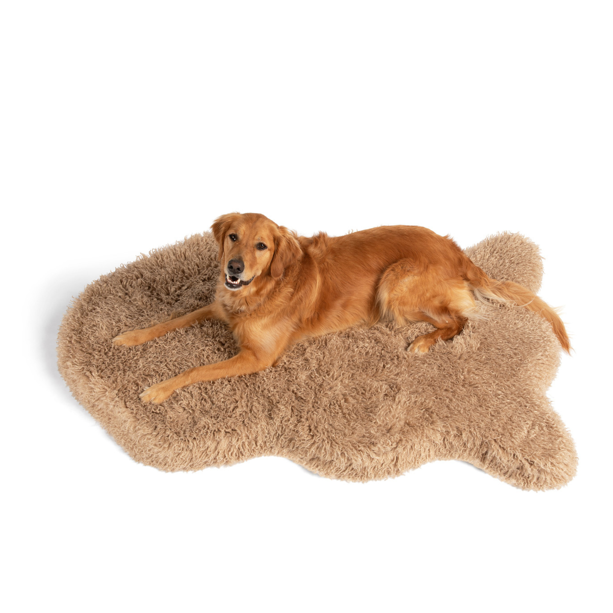 PupRug® Luxe Faux Fur Orthopedic Dog Bed - Plush Sheep Tan by Paw.com