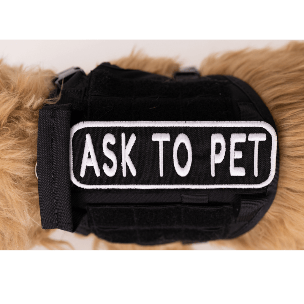 Ask to Pet 2x6 Patch by K9 Sport Sack