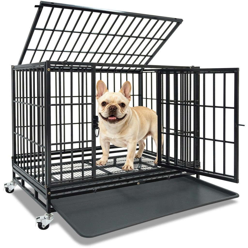 37" Stackable Heavy Duty Dog Kennel 371D04 by Homey Pet Official