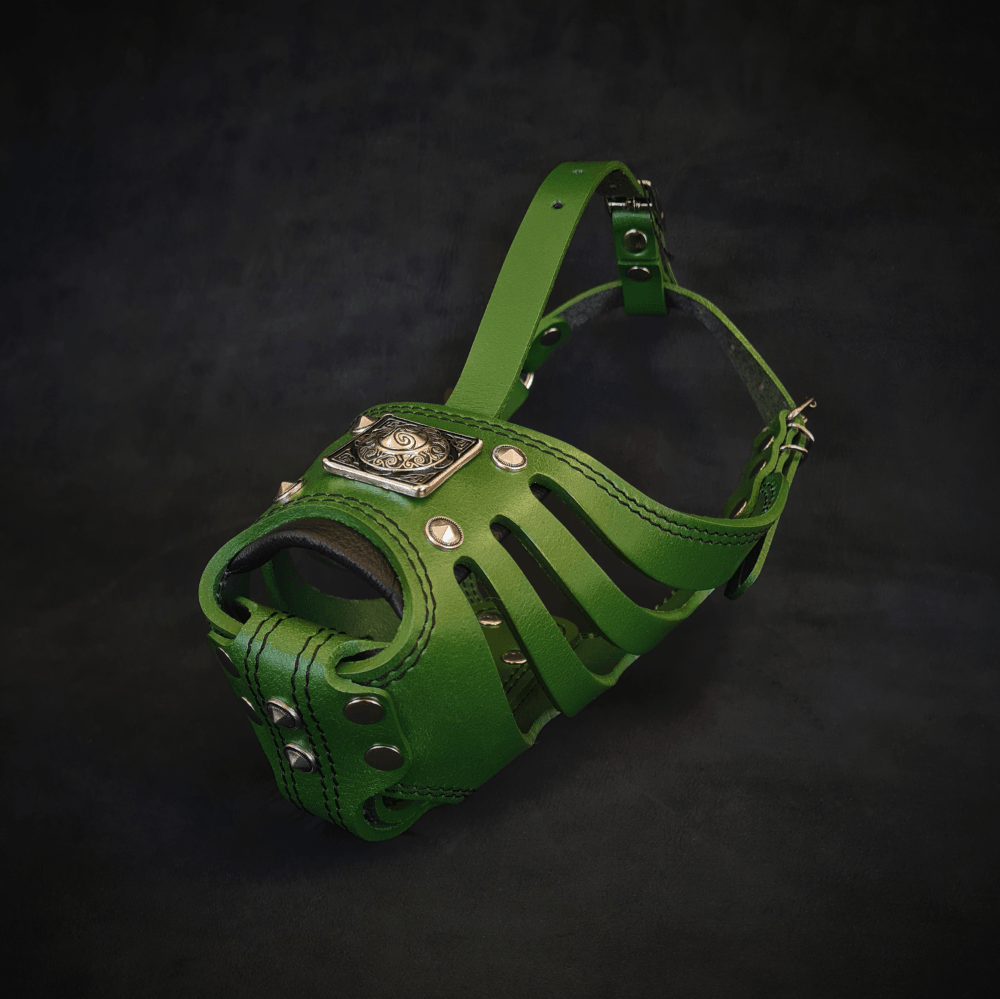 ''Eros'' Basket Muzzle GREEN by Bestia Dog Gear
