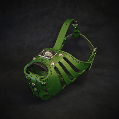 ''Eros'' Basket Muzzle GREEN by Bestia Dog Gear