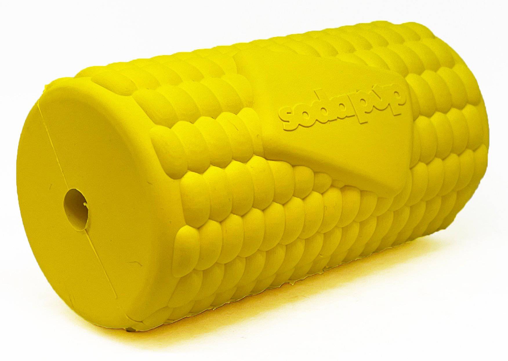 Corn on the Cob Dog Toy - Durable Rubber Treat Dispenser | USA Made by SodaPup/True Dogs, LLC