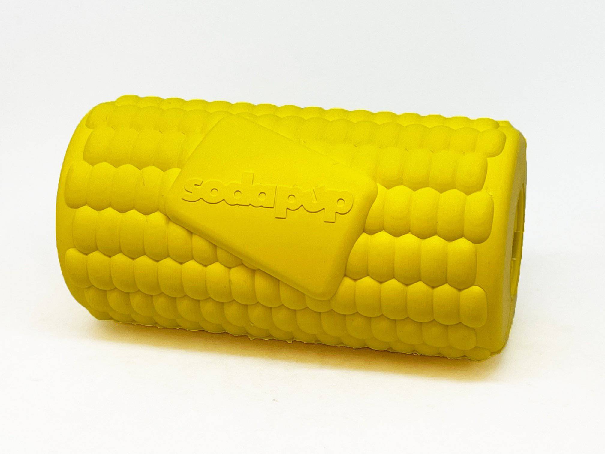 Corn on the Cob Dog Toy - Durable Rubber Treat Dispenser | USA Made by SodaPup/True Dogs, LLC