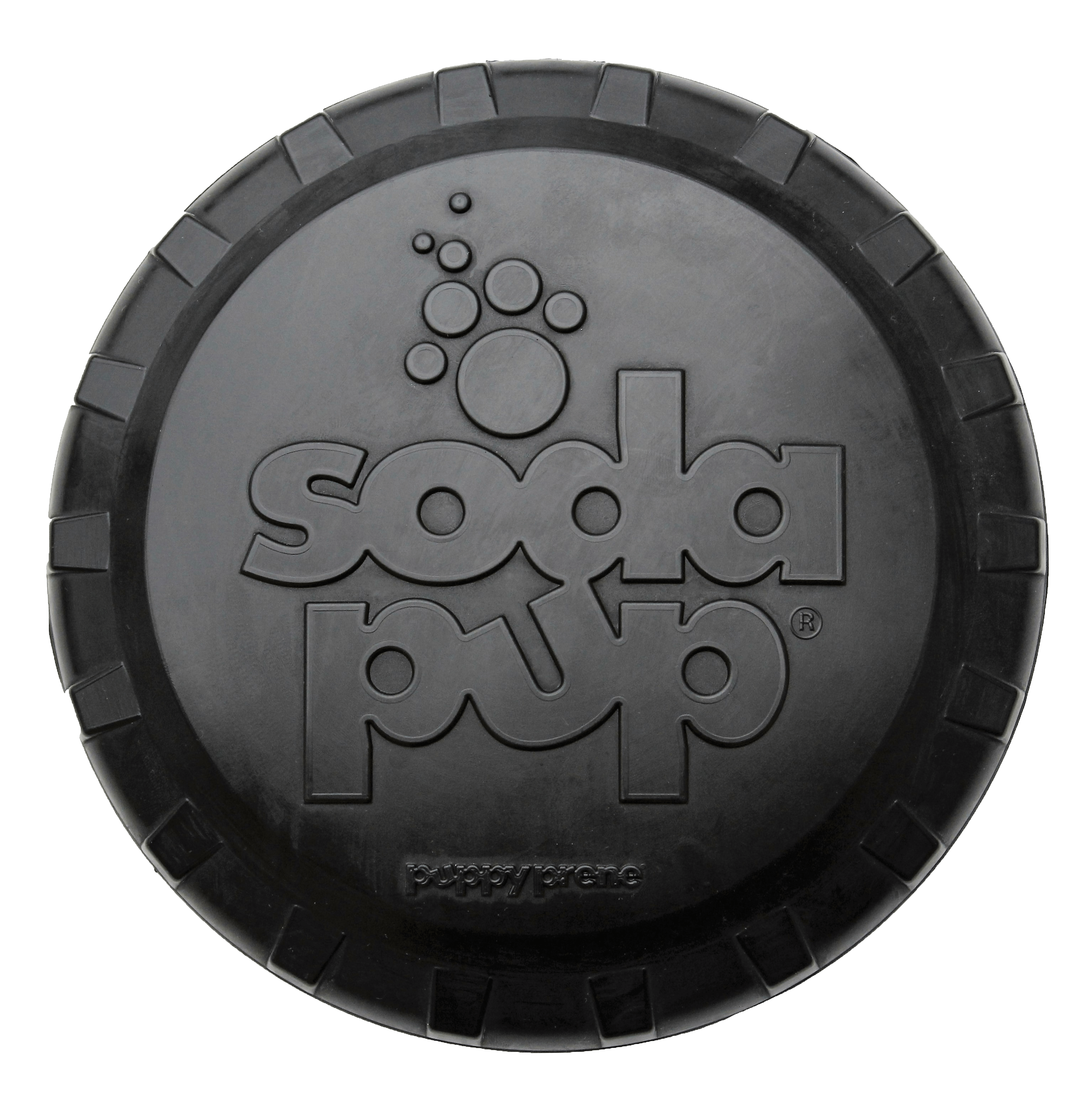 Magnum Bottle Top Flyer Rubber Frisbee for Heavy Chewers | Large | USA Made by SodaPup/True Dogs, LLC