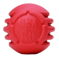 USA-K9 Stars and Stripes Rubber Dog Toy | K9 Handler Reward Toy | Red | USA Made by SodaPup/True Dogs, LLC