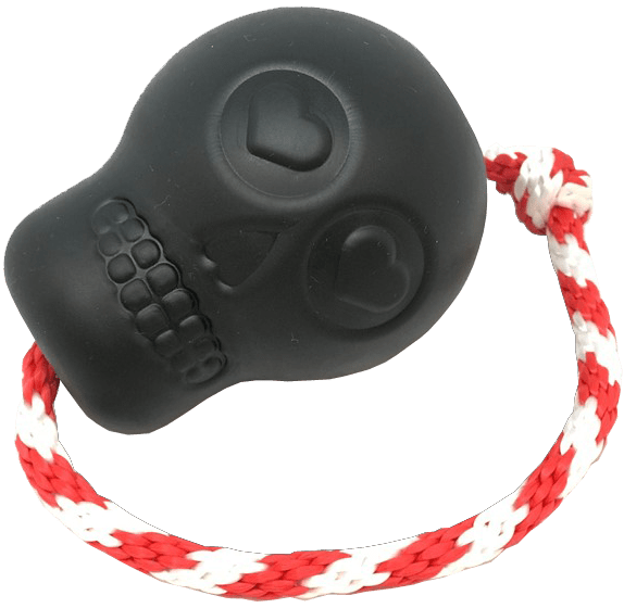 USA-K9 Magnum Skull - Black Magnum Rubber Chew Toy for Extreme Chewers | USA Made by SodaPup/True Dogs, LLC