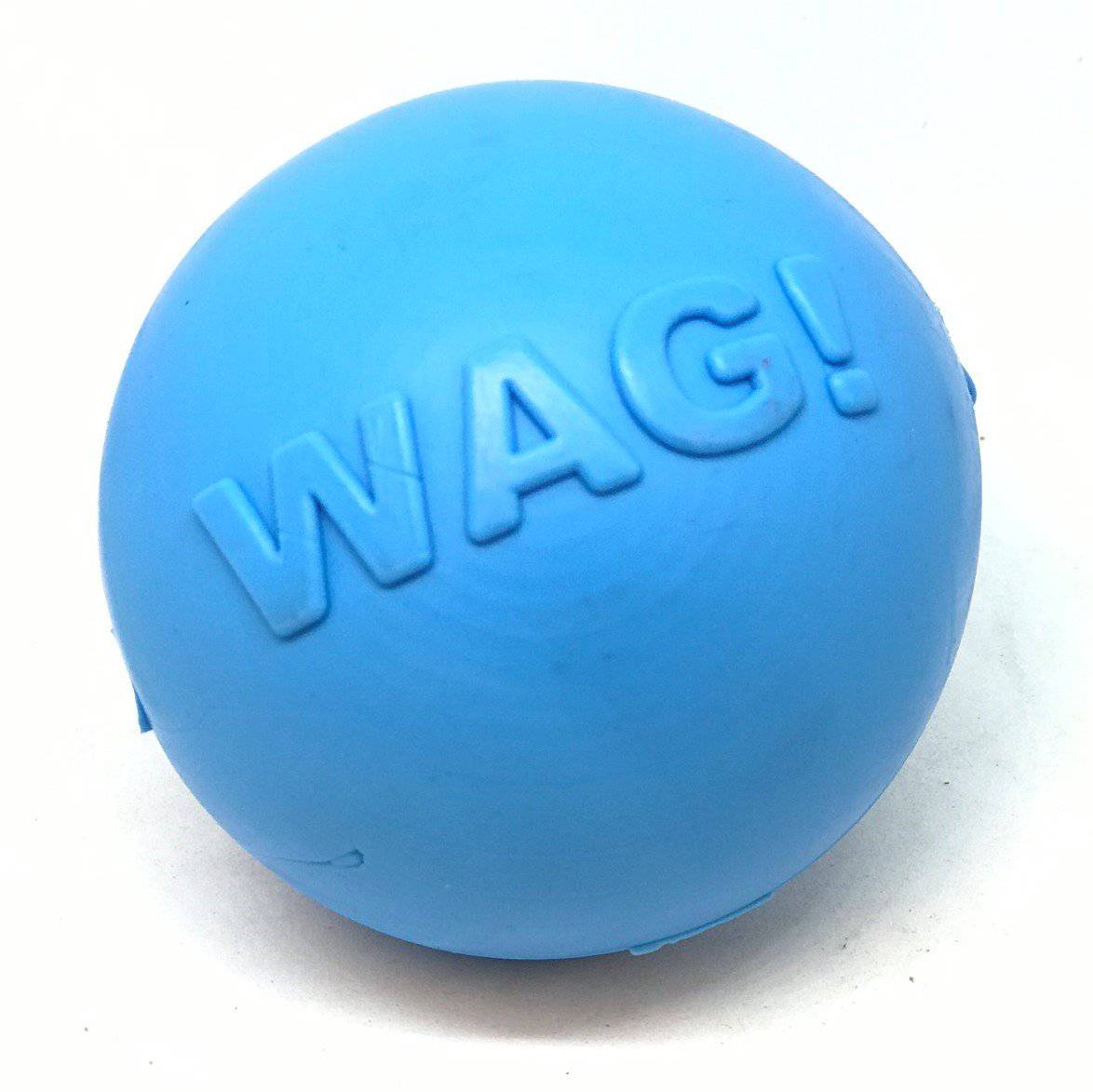 Wag Ball Rubber Dog Chew Toy for Heavy Chewers | Floating Fetch Toy | USA Made by SodaPup/True Dogs, LLC