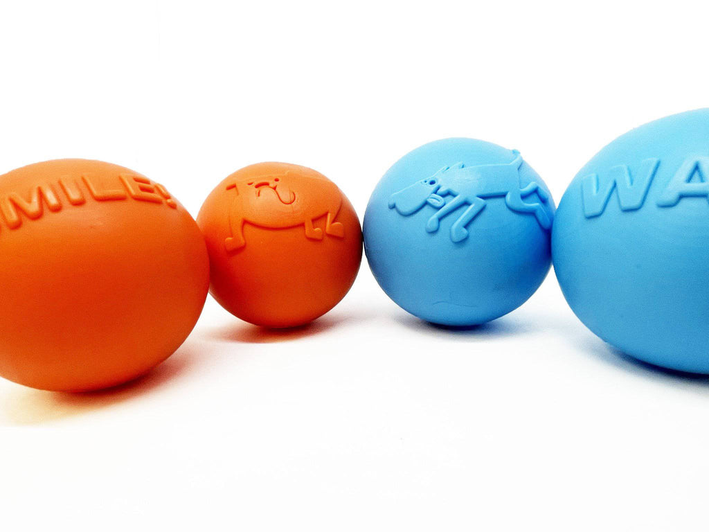 Wag Ball Rubber Dog Chew Toy for Heavy Chewers | Floating Fetch Toy | USA Made by SodaPup/True Dogs, LLC