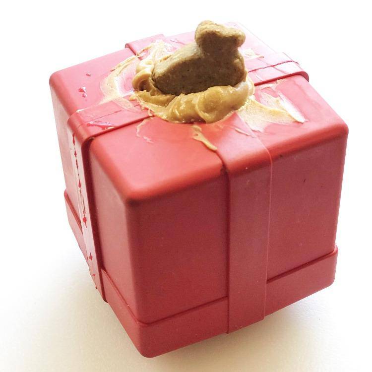 Gift Box eDispenser - Durable Rubber Treat Dispenser for Dogs | USA Made by SodaPup/True Dogs, LLC